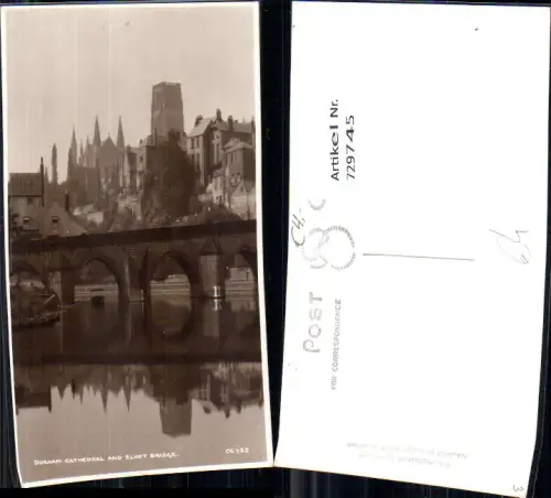729745 Foto AK Durham Cathedral and Elvet Bridge Brücke Great Britain