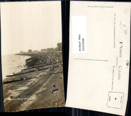 729748 Foto AK Felixstowe Beach West from Pier Küste Strandleben Great Britain