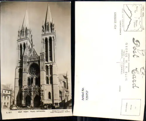 729757 Foto AK West Front Truro Cathedral Great Britain