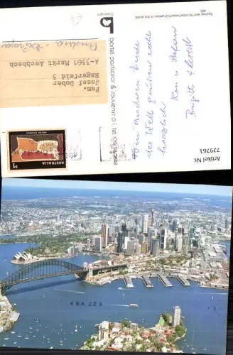 729761 Luftbild Sydney and the most beautiful harbour Hafen Australia