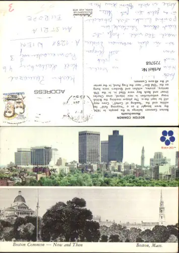 729768 Mehrbild AK Boston Common Massachusetts Now and Then USA