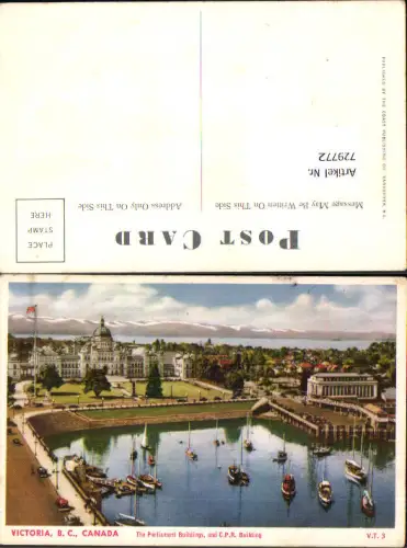 729772 Victoria British Columbia The Parliament Buildings and C.P.R. Building Canada