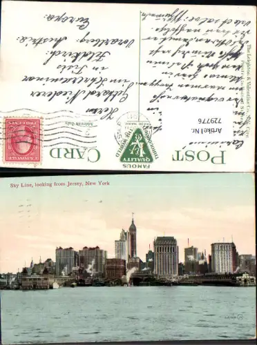 729776 New York City Sky Line looking from Jersey USA