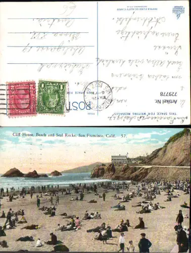 729778 San Francisco California Cliff House Beach and Seal Rocks Strandleben USA
