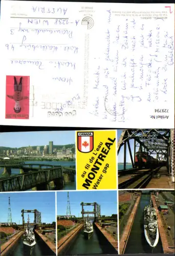 729794 Mehrbild AK Montreal Quebec Victoria Bridge and the Seaway Schiff Kriegsschiff Eisenbahn Canada