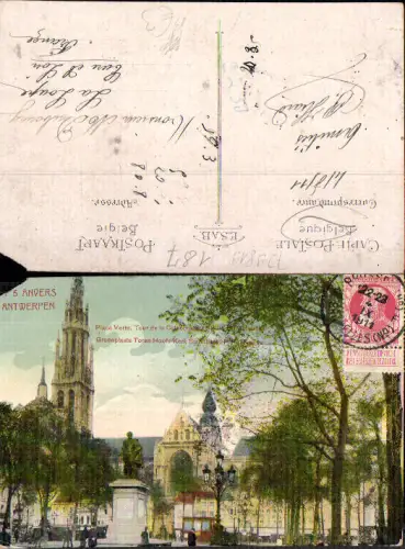 729819 Anvers Antwerpen Belgium Place Verte Tour de la Catedrale - beschädigt