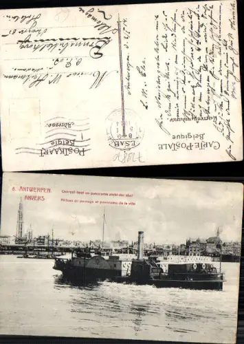 729870 Anvers Antwerpen Belgium Dampfer Feldpost Brunsbüttel Brunsbüttelkoog