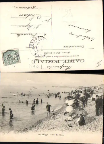 730023 G. Marchaud 121 France Dieppe Normandie Sur la Plage Strandleben Strand Bademode baden Meer