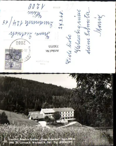 730255 St. Corona am Wechsel Gasthof Pension Berg Ödenhof Bez. Neunkirchen