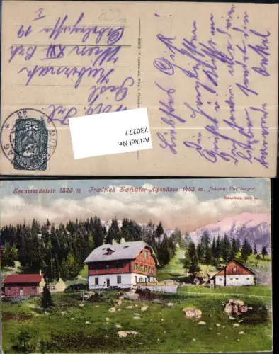 730277 Sonnwendstein Friedrich Schüler Alpenhaus Maria Schutz am Semmering