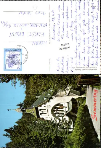 730331 Semmering Pfarrkirche Familienkirche Bez. Neunkirchen