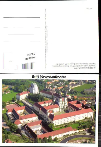 730358 Kremsmünster Stift Kremsmünster Luftbild Bez. Kirchdorf an der Krems
