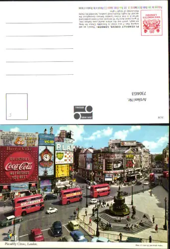 730463 London Piccadilly Circus Doppeldeckerbus Bus Reklame Coca Cola Great Britain