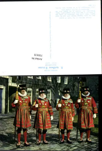 730478 London Yeoman Warders at the Tower of London Soldaten Uniform Great Britain
