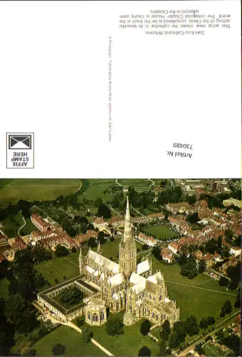 730489 Luftbild Salisbury Cathedral Wiltshire Aerial View Great Britain