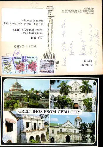 730578 Mehrbild AK Cebu City Taoist Temple Cebu Cathedral Fort San Pedro Philippines Philippinen