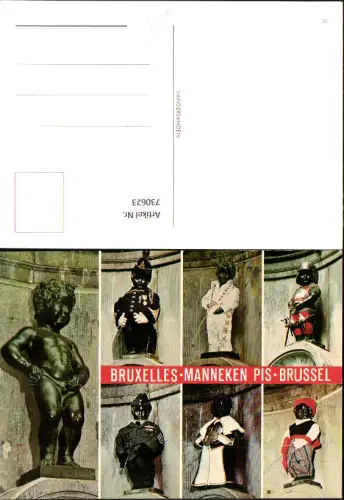 730623 Mehrbild AK Bruxelles Manneken Pis Brussel Brüssel Pinkelhumor Belgien Belgium