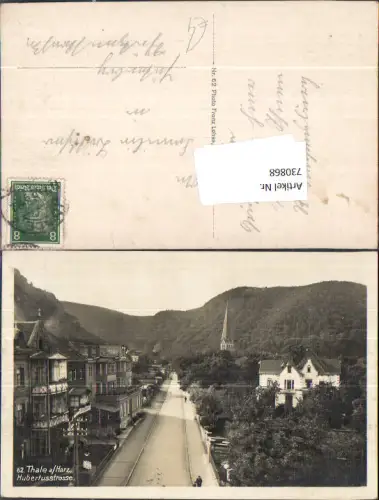 730868 Foto AK Thale a. Harz Hubertusstrasse Straßenpartie