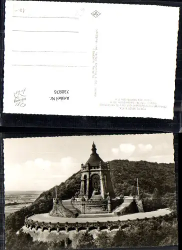 730876 Foto AK Porta Westfalica Kaiser-Wilhelm-Denkmal Wittekindberg