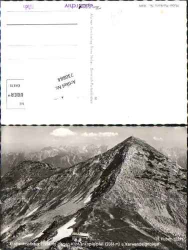 730884 Weilheimer Hütte Eschenlohe Krottenkopfhaus geg. Krottenkopfgipfel u. Karwendelgebirge