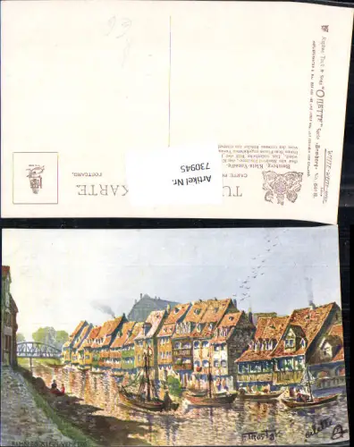 730945 Künstler AK F. Trost Jr. Bamberg Klein-Venedig Boote pub Raphael Tuck Sons 641 B