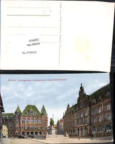 730953 Bremen Gerichtsgebäude Hauptpostamt Gustav-Adolf-Denkmal