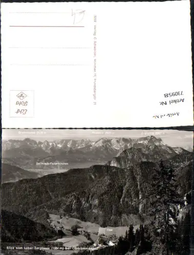 730958 Foto AK Blick vom Laber-Berghaus b. Oberammergau Ettal