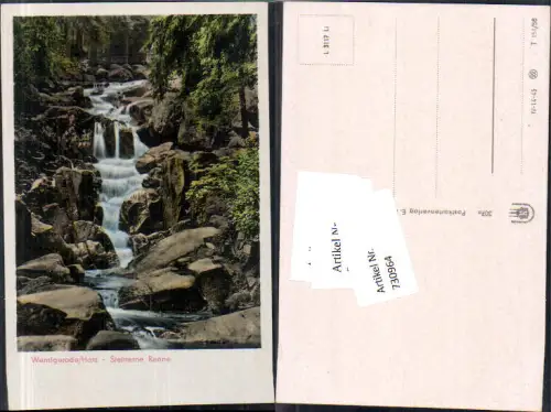 730964 Wenigerode Harz Steinerne Renne Brücke Kleiner Wasserfall