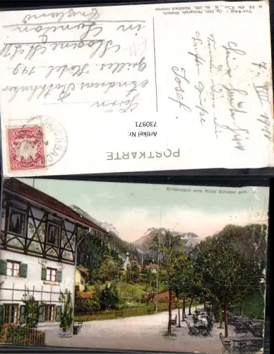 730971 seltene AK Fischbachau Birkenstein vom Hotel Schober aus