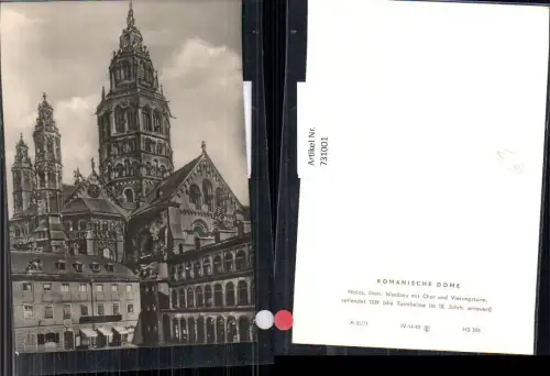 731001 Mainz Dom Westbau mit Chor u. Vierungsturm
