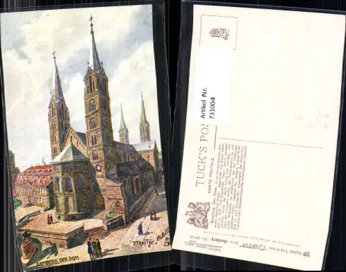 731004 Künstler AK F. Trost Jr. Bamberg Der Dom pub Raphael Tuck Sons 641B