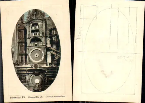 731071 Strassburg Strasbourg Elsass Astronomische Uhr - beschädigt