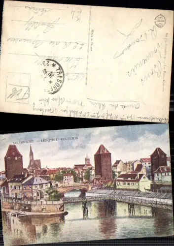 731077 Strassburg Strasbourg Elsass Les ponts Couverts gel. Gentilly Seine