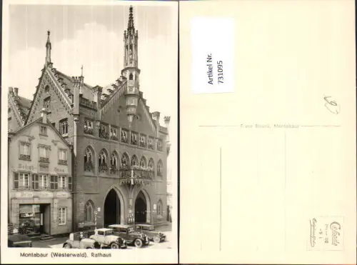 731095 Foto AK Montabaur Westerwald Rathaus Automobile