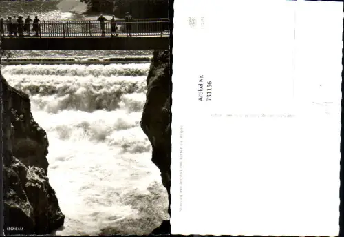 731156 Foto AK Maxsteg mit Lechfall bei Füssen im Allgäu Brücke