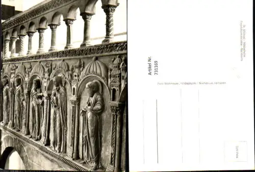 731169 Foto AK Hildesheim St Michael Engelchorschranke Nordseite Kirche Inneres
