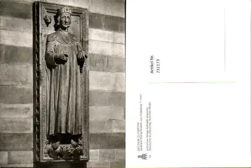 731173 Foto AK Speyer Dom Grabmal König Rudolfs von Habsburg Detailansicht