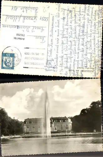 731250 Foto AK Düsseldorf a. Rhein Benrather-Schloss Springbrunnen