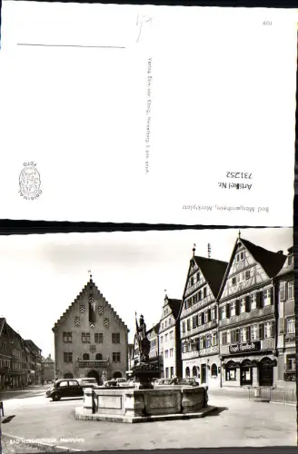 731252 Foto AK Bad Mergentheim Marktplatz Brunnen Engel-Apotheke