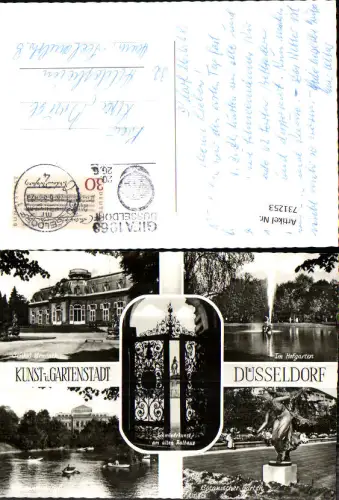 731253 Mehrbild AK Düsseldorf Schloss Benrath Hofgarten Schwanenspiegel