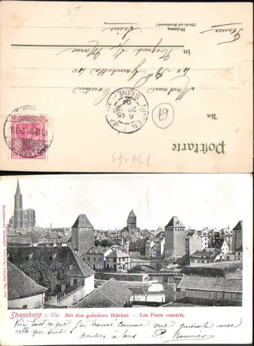 731344 Strassburg Strasbourg Elsass Gedeckte Brücken Les Ponts Stp. Nogent s Marne