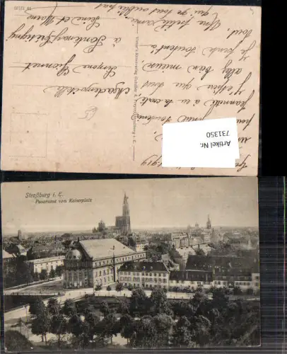 731350 Strassburg Strasbourg Elsass Panorama vom Kaiserplatz