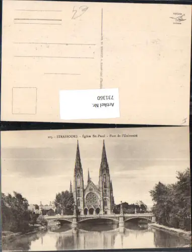 731360 Strassburg Strasbourg Elsass Eglise St Paul Pont de l Universite