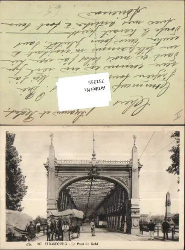 731365 Strassburg Strasbourg Elsass Le Pont de Kehl Brücke