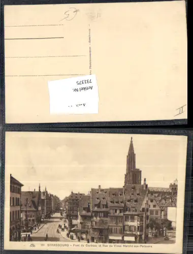 731375 Strassburg Strasbourg Elsass Pont du Corbeau et Rue du Vieux Marche-aux-Poissons