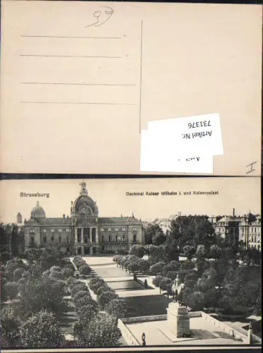 731376 Strassburg Strasbourg Elsass Denkmal Kaiser Wilhelm u. Kaiserpalast