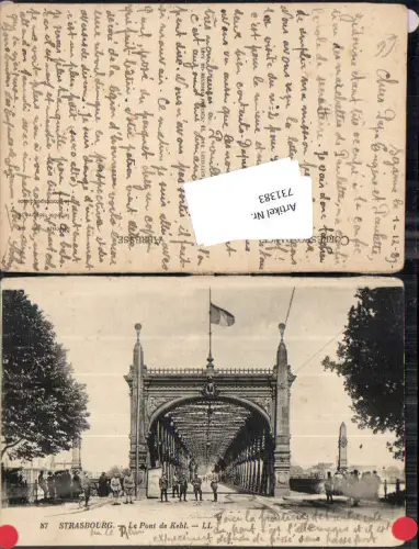 731383 Strassburg Strasbourg Elsass Le Pont de Kehl Rheinbrücke Brücke