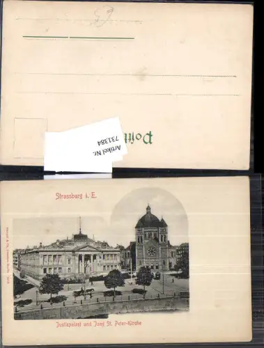 731384 Strassburg Strasbourg Elsass Justizpalast und Jung St Peter-Kirche
