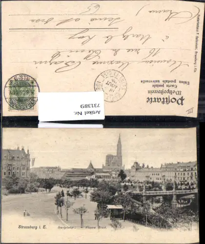 731389 Strassburg Strasbourg Elsass Brantplatz Place Brant