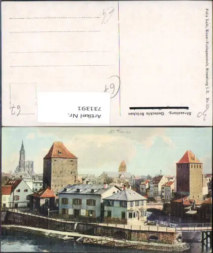 731391 Strassburg Strasbourg Elsass Gedeckte Brücken